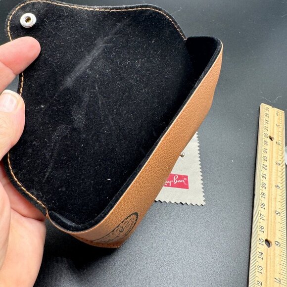 Ray ban Sunglasses Eyeglasses Soft Leather Brown Case ONLY - Picture 3 of 10
